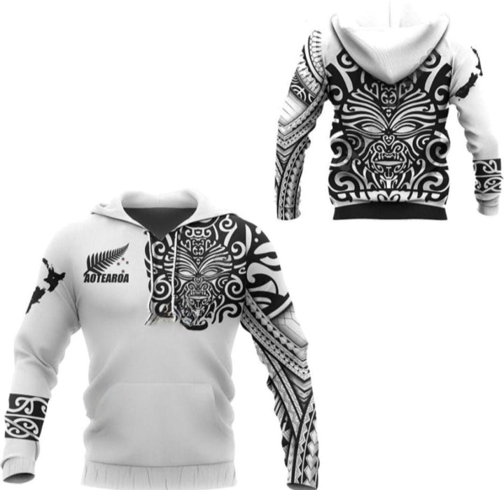New Zealand Flag Maori Aotearoa Tribe Haka Native Hoodie